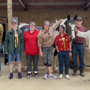 Group of people with a horse at Reigning Downs Hauora Centre in NZ.